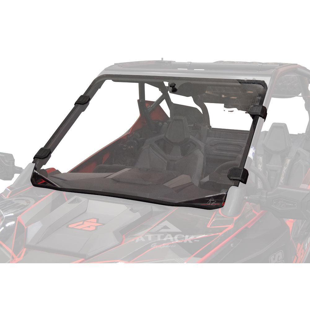 Tusk Removable Full Windshield-Windshield-Tusk-For use with Tusk Roof-Clear - Scratch Resistant-Black Market UTV