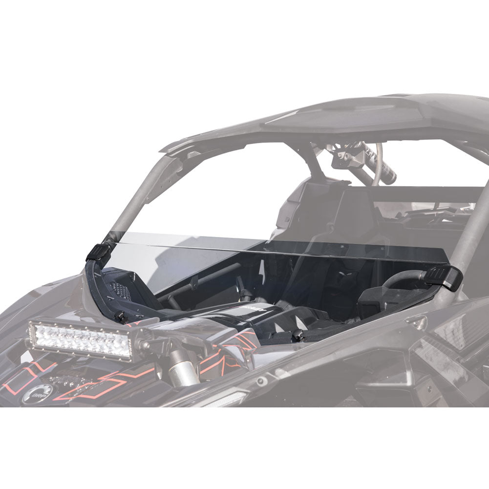 Tusk Removable Half Windshield Clear - Scratch Resistant-Windshield-Tusk-Clear-Black Market UTV