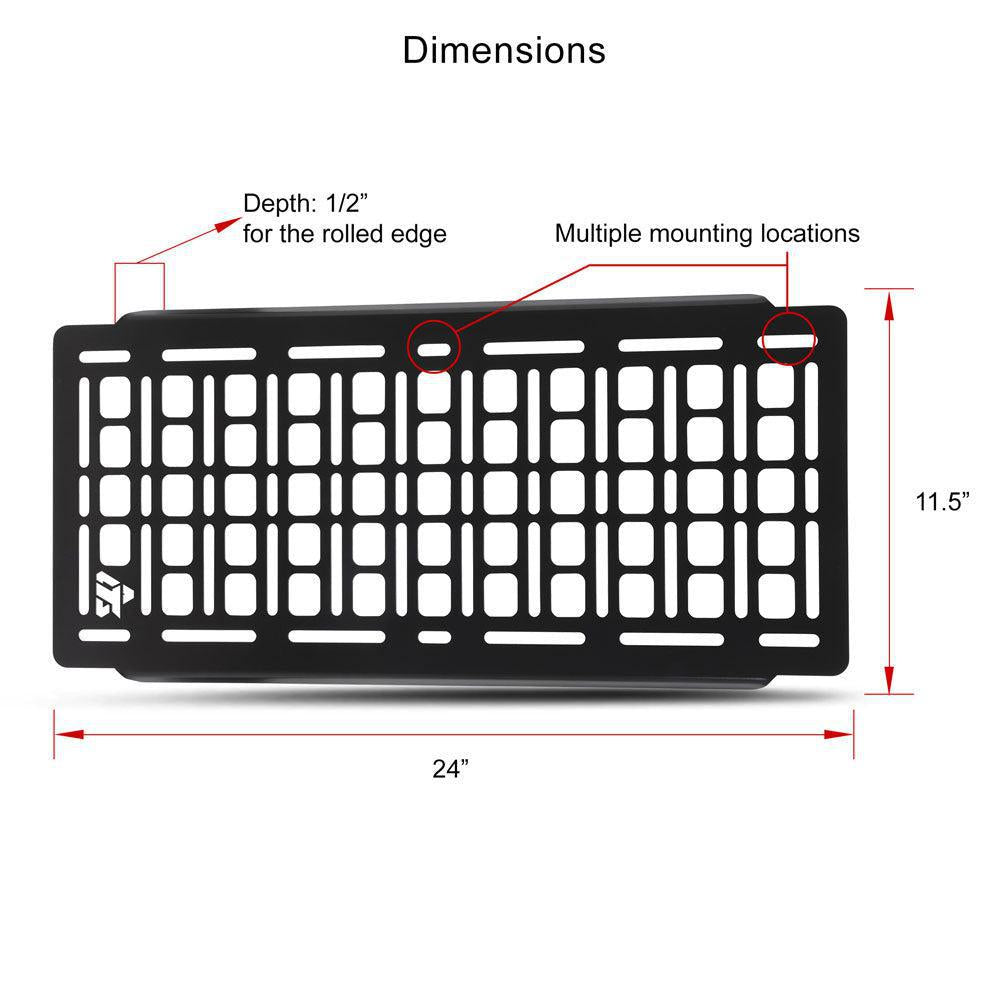 Tusk Universal Aluminum MOLLE Panel-MOLLE panel-TUSK-Black Market UTV