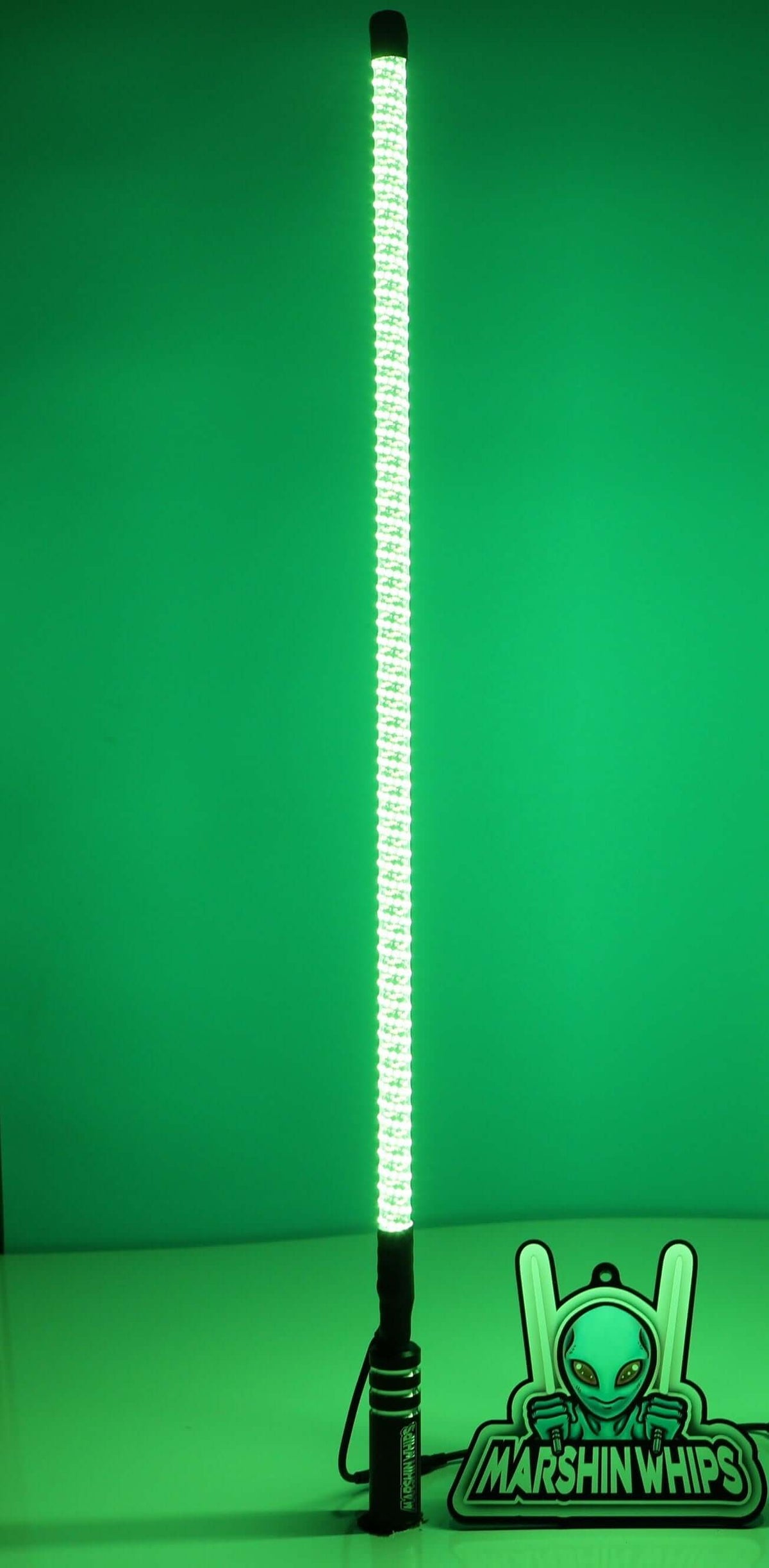 V2 Black Out Whip: The Ultimate Stealth Single-Marshin Whips-2 FT-Green-Black Market UTV