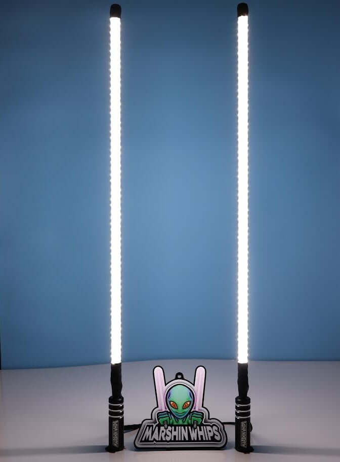 V2 Black Out Whips: The Ultimate Stealth Set-Marshin Whips-2 FT-Purple-Black Market UTV