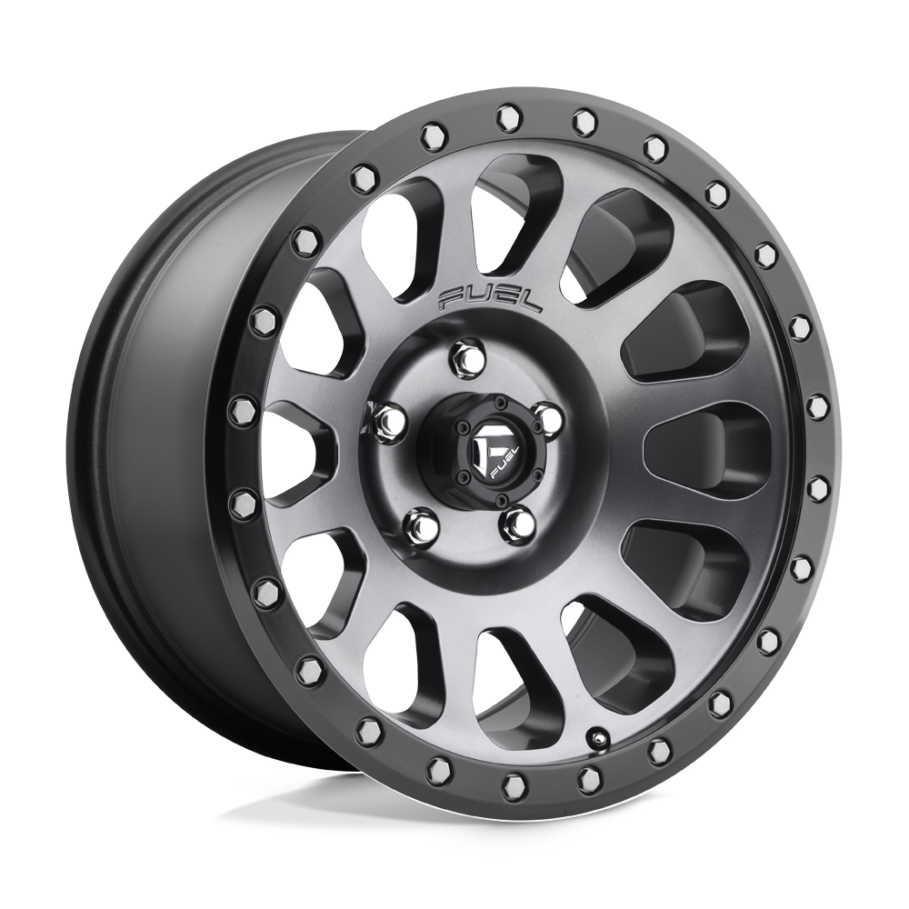 FUEL WHEEL VECTOR (MATTE GUN METAL BLACK BEAD RING)-Wheels-Fuel Wheels-MATTE GUN METAL BLACK BEAD RING-17" diameter - 17X8.5 07mm offset - 6X139.7 bolt pattern-Black Market UTV