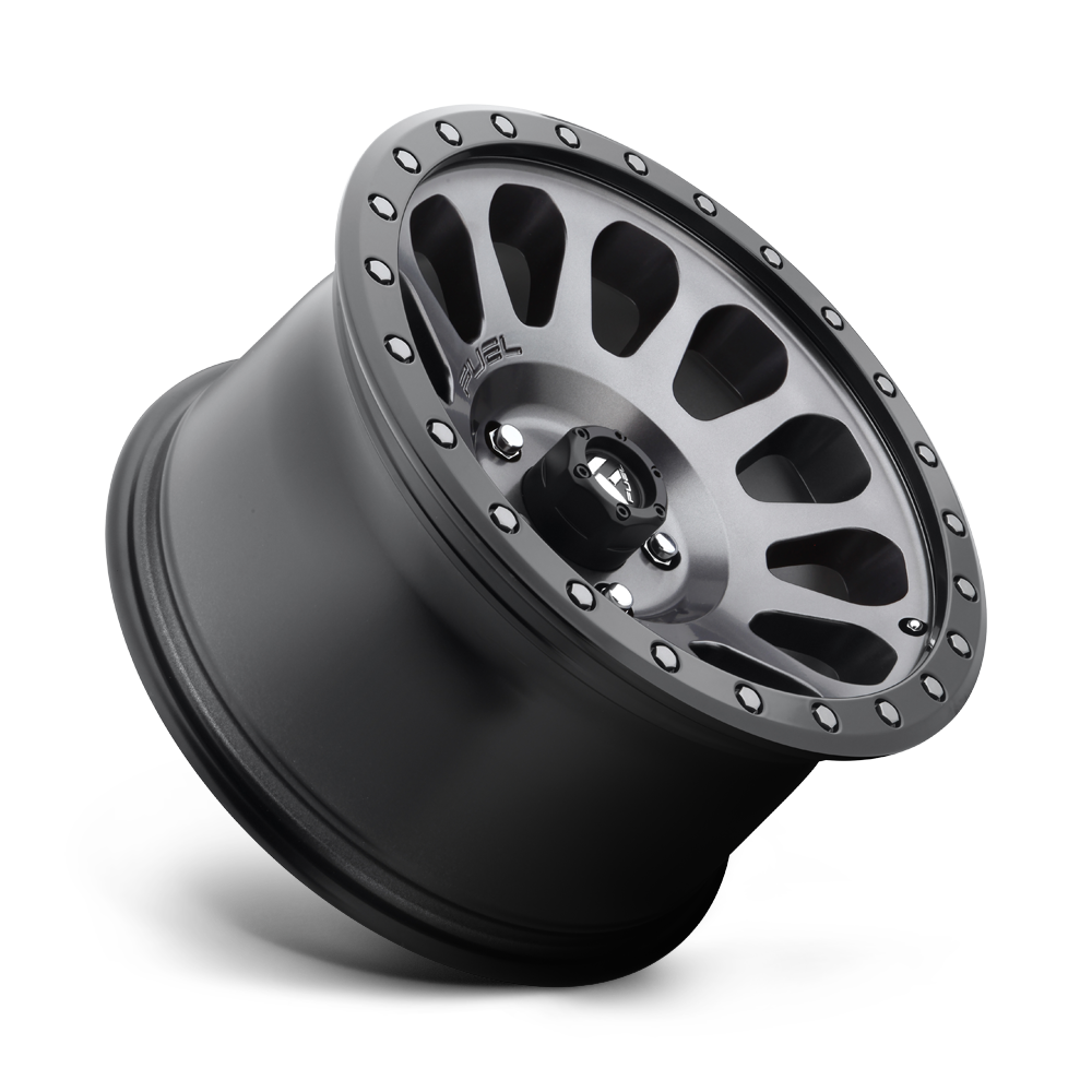 FUEL WHEEL VECTOR (MATTE GUN METAL BLACK BEAD RING)-Wheels-Fuel Wheels-MATTE GUN METAL BLACK BEAD RING-17" diameter - 17X8.5 07mm offset - 6X139.7 bolt pattern-Black Market UTV