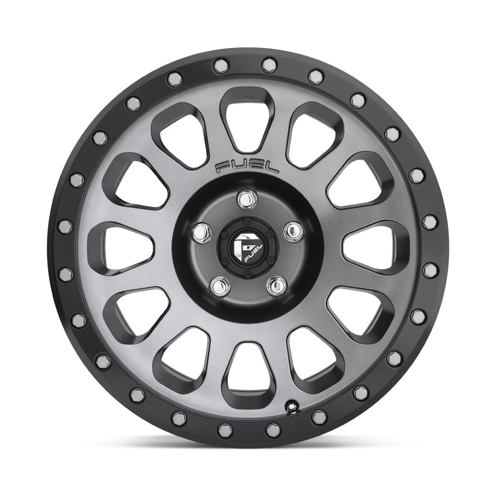 FUEL WHEEL VECTOR (MATTE GUN METAL BLACK BEAD RING)-Wheels-Fuel Wheels-MATTE GUN METAL BLACK BEAD RING-17&quot; diameter - 17X8.5 07mm offset - 6X139.7 bolt pattern-Black Market UTV