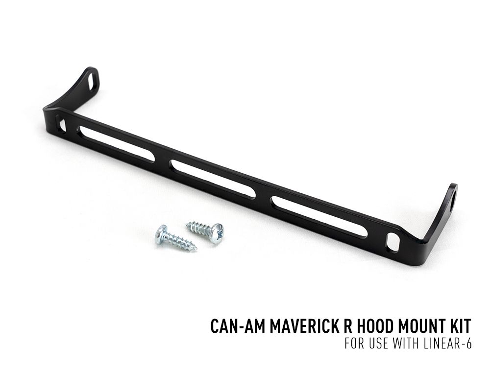 CAN-AM Maverick R - Hood Mount Light Bar-Black Market UTV Dealer-Linear-6 Elite-No Wiring Kit-Black Market UTV