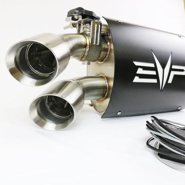 CAPTAIN&#39;S CHOICE ELECTRIC CUT OUT EXHAUST-Exhaust-EVP-No Heat Shield (KEEP REAR VALENCE)-Black Market UTV