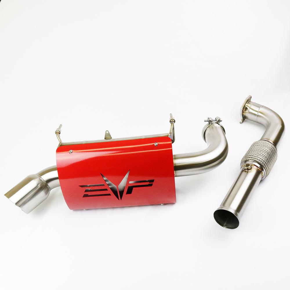 Polaris RZR XP Turbo & Turbo S Magnum Side Exit Exhaust-Exhaust-EVP-Red-Slip On-Black Market UTV