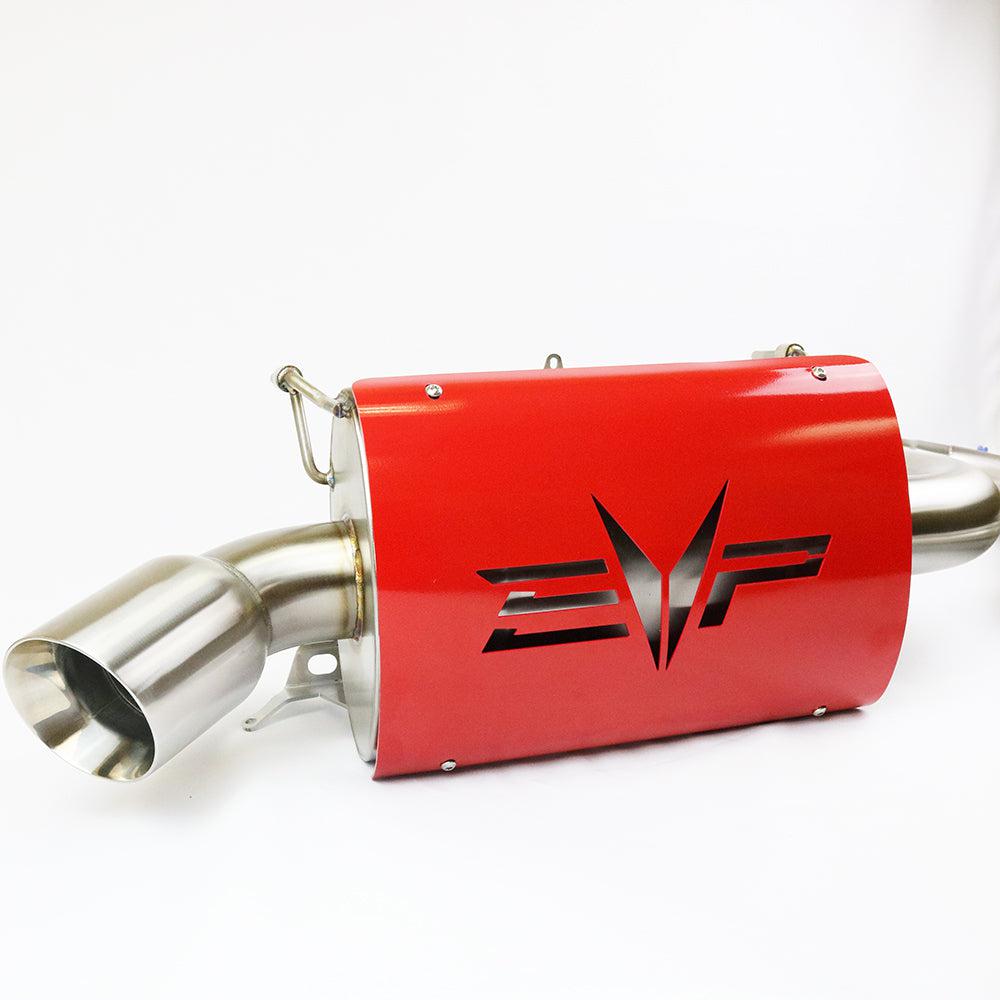 Polaris RZR XP Turbo &amp; Turbo S Magnum Side Exit Exhaust-Exhaust-EVP-Red-Slip On-Black Market UTV