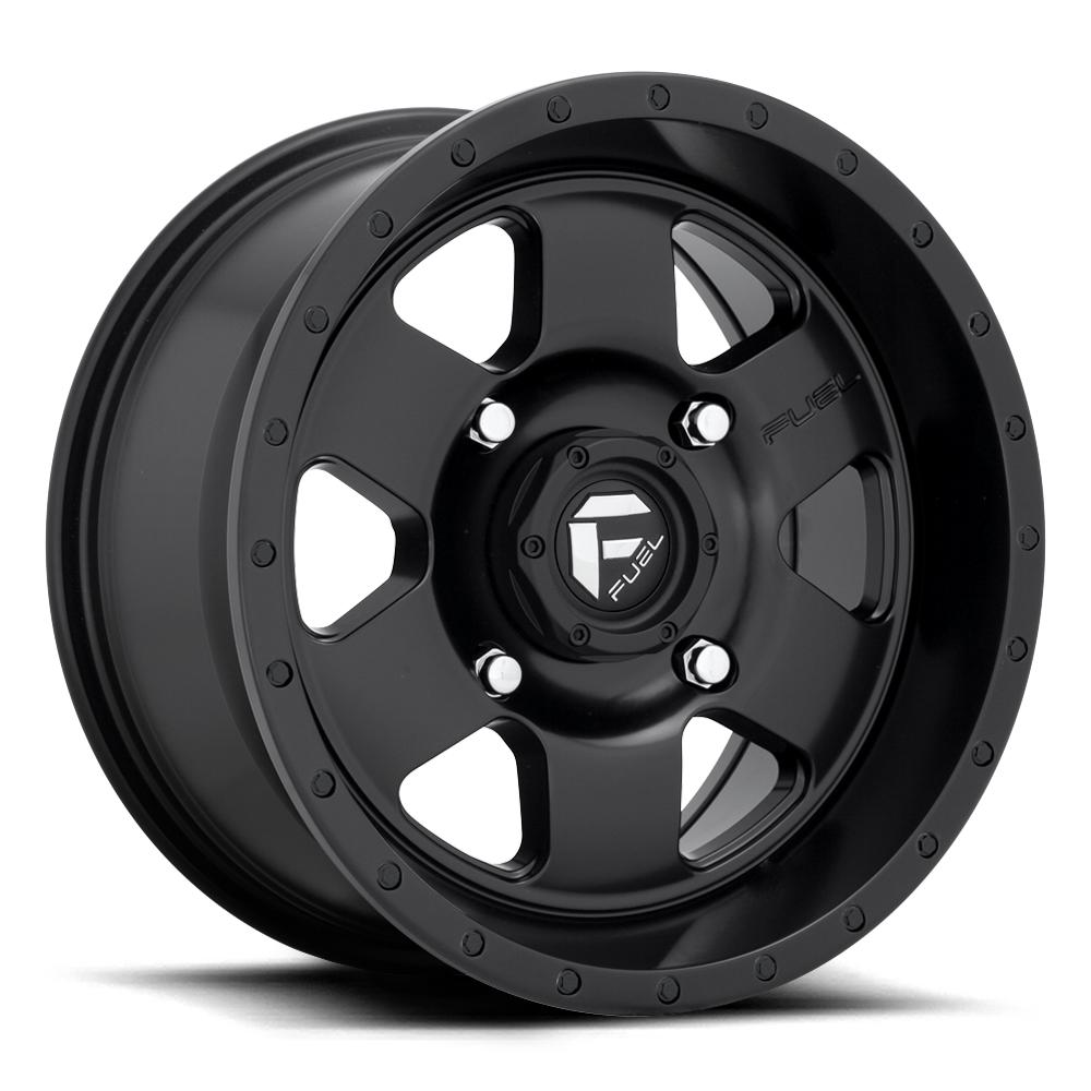 FUEL WHEELS D618 PODIUM-Wheels-Fuel Wheels-4X156-15X7 13mm-MATTE BLACK-Black Market UTV