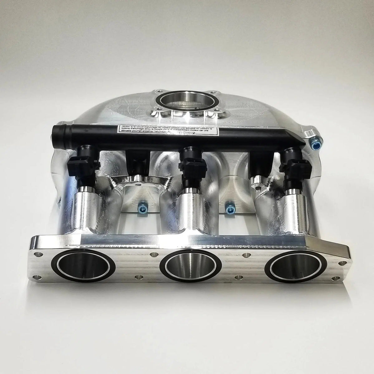 CAN-AM X3 BILLET INTAKE PLENUM SYSTEMS-Intake Plenum-Larue-3 Injectors for Stock Throttle Body-Without Charge Pipe-2020 or Newer (2.25&quot; Intercooler Outlet)-Black Market UTV