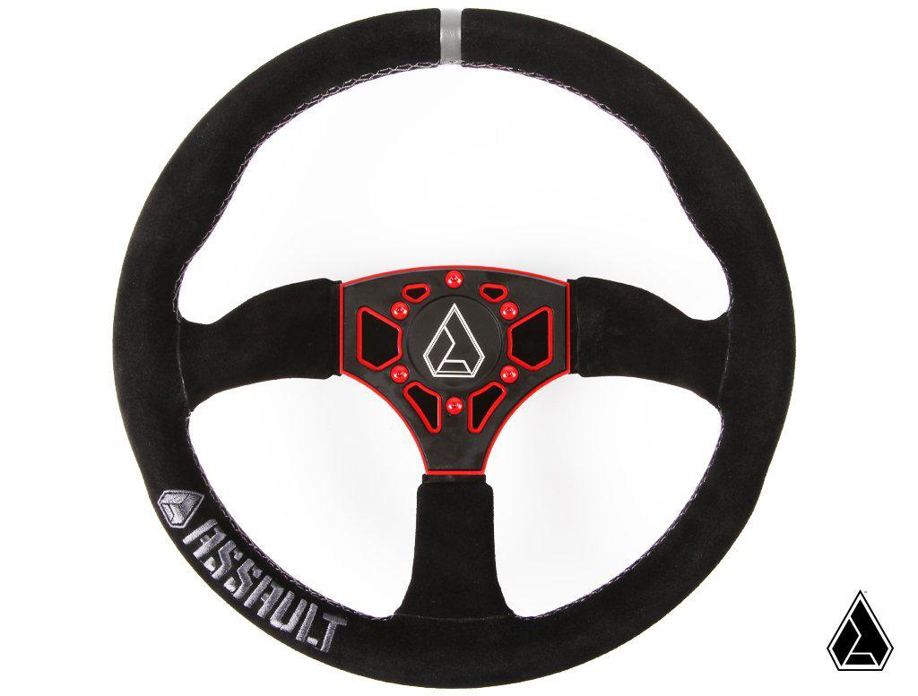 Assault Industries 350R Suede Steering Wheel-Interior-Assault Industries-Raw-Black Market UTV