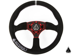 Assault Industries 350R Suede Steering Wheel-Interior-Assault Industries-Red-Black Market UTV