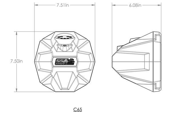 2021-2023 Polaris RZR Pro 6.5in Cage-Mount Plug-&amp;-Play Speaker-Pods for Ride Command-SSV Works-Black Market UTV