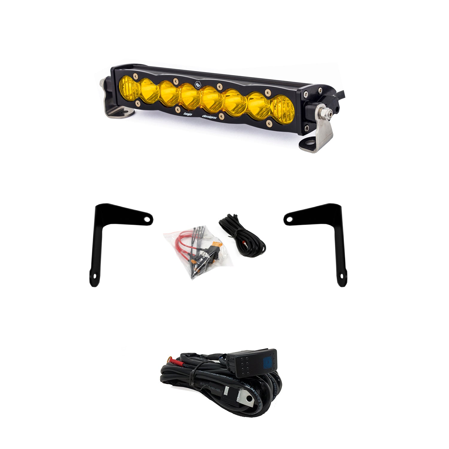 Can-Am X3, Shock Mount Kit w/10in S8 Light Bar, Amber-Light Bar-Baja Designs-Clear-Black Market UTV