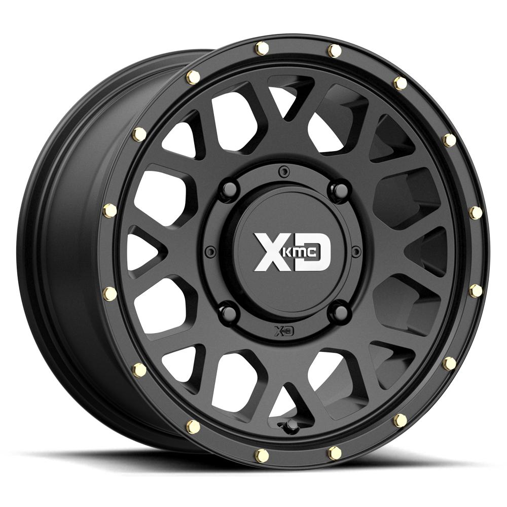 KMC WHEELS XS135 GRENADE-Wheels-KMC-4X110-14X10 00mm-SATIN BLACK-Black Market UTV