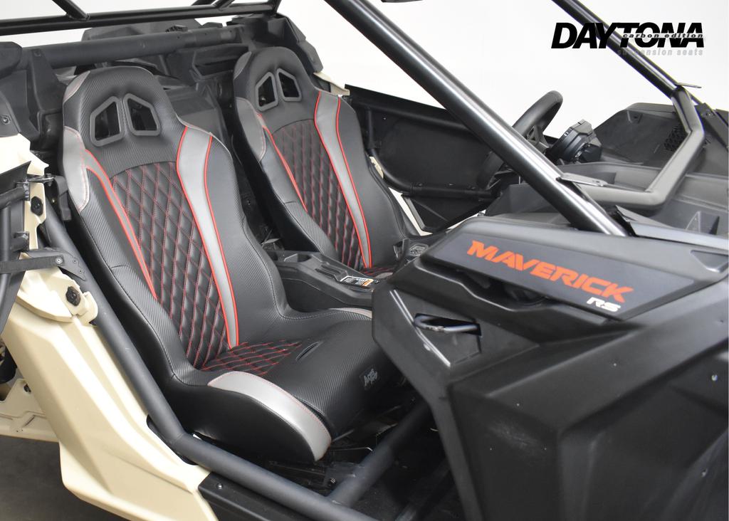CARBON EDITION DAYTONA SEATS-Seat-Aces Racing-Black/Black-Can Am X3-Black Market UTV