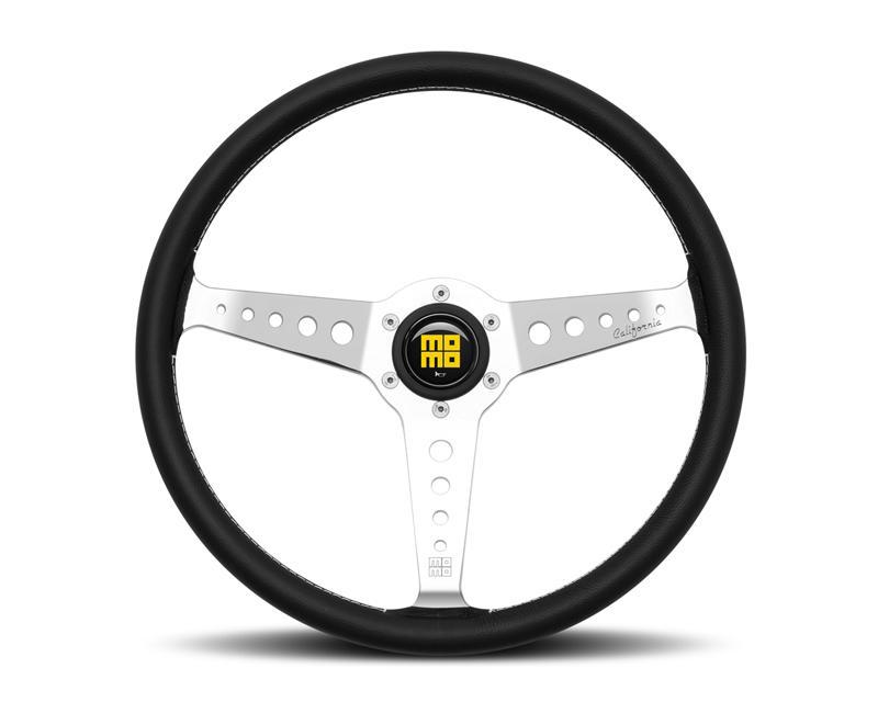 MOMO Heritage California Black Leather 360mm Steering Wheel-Steering Wheel-MOMO-Black Market UTV