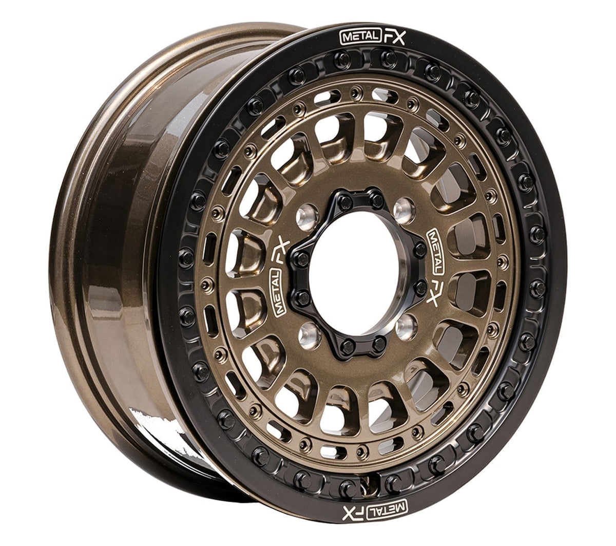 Metal FX - Hitman Beadlock Wheel-Wheels-Metal FX Offroad-15x6 +38mm-4x136-Gloss Bronze w/Matte Black Ring-Black Market UTV