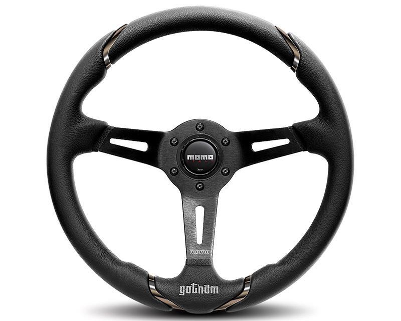 MOMO Gotham Black Leather Steering Wheel