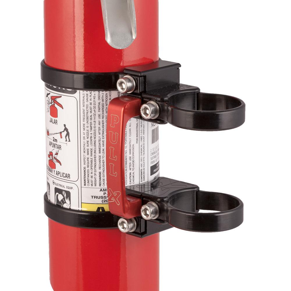 Quick Release Fire Mount w/ 2.5lb ABC Red Amerex-Safety-Axia Alloys-Satin (raw Aluminum)-0.75&quot;-Black Market UTV