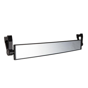 17" Wide Panoramic Rearview Mirror w/ 2.5" Arms-Mirrors-Axia Alloys-Satin (raw Aluminum)-0.75"-Black Market UTV