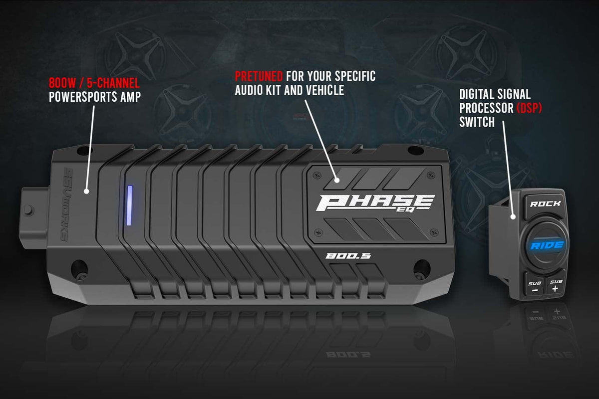 2020-2023 Polaris RZR Pro Phase X Kicker 5-Speaker Plug-&amp;-Play System for Ride Command-SSV Works / Kicker-Black Market UTV