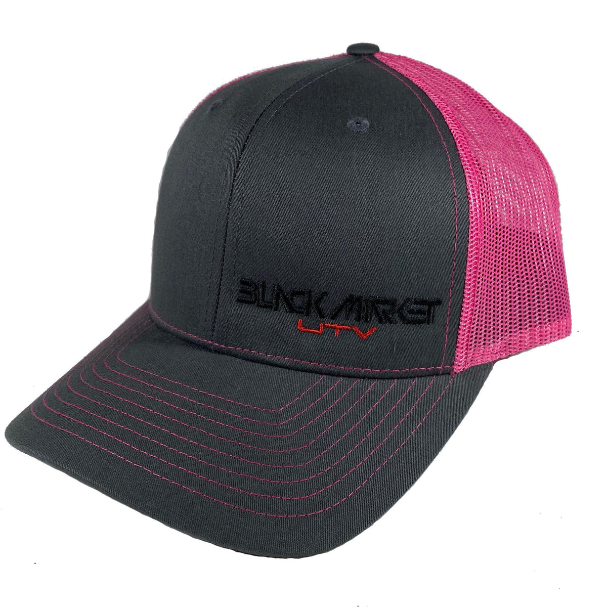 Black Market UTV - Trucker Hats-Hats-Black Market UTV-Gray/Pink-Black Market UTV