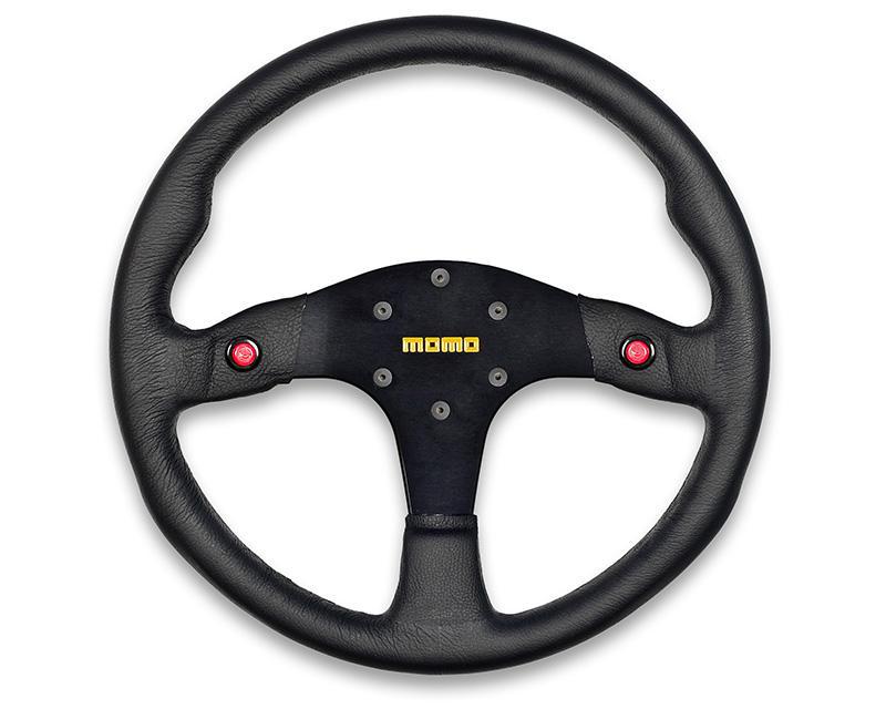 MOMO MOD.80 Black Leather Steering Wheel-Steering Wheel-MOMO-Black Market UTV
