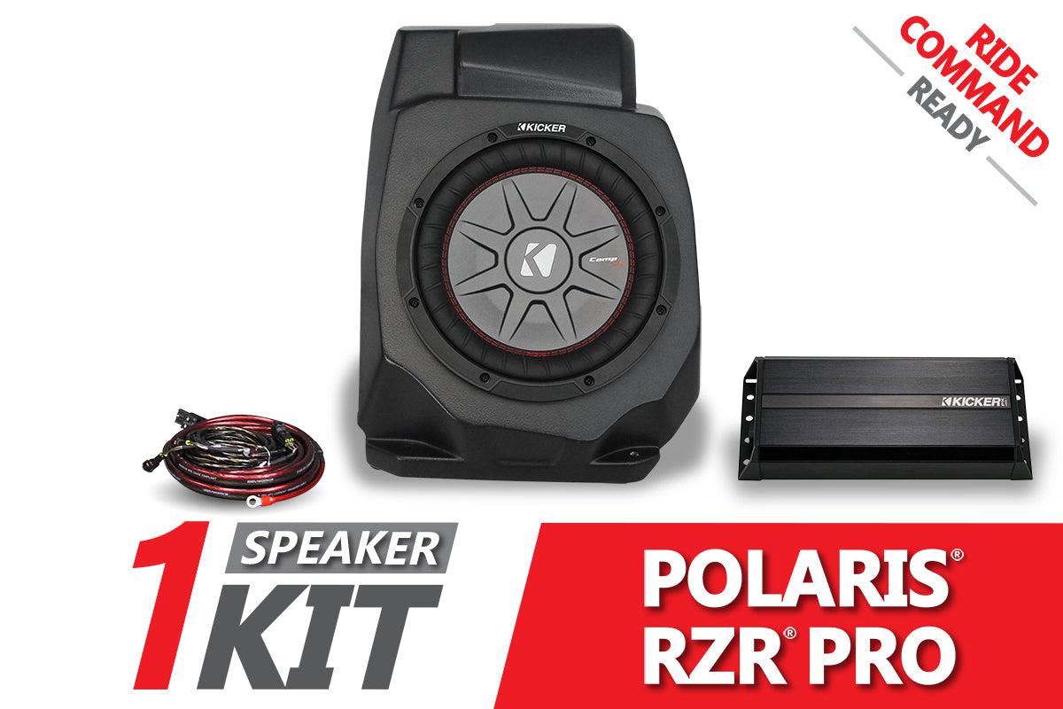 2020-2023 Polaris RZR Pro Under-Dash 10in Subwoofer Enclosure for Ride Command-SSV Works / Kicker-Black Market UTV