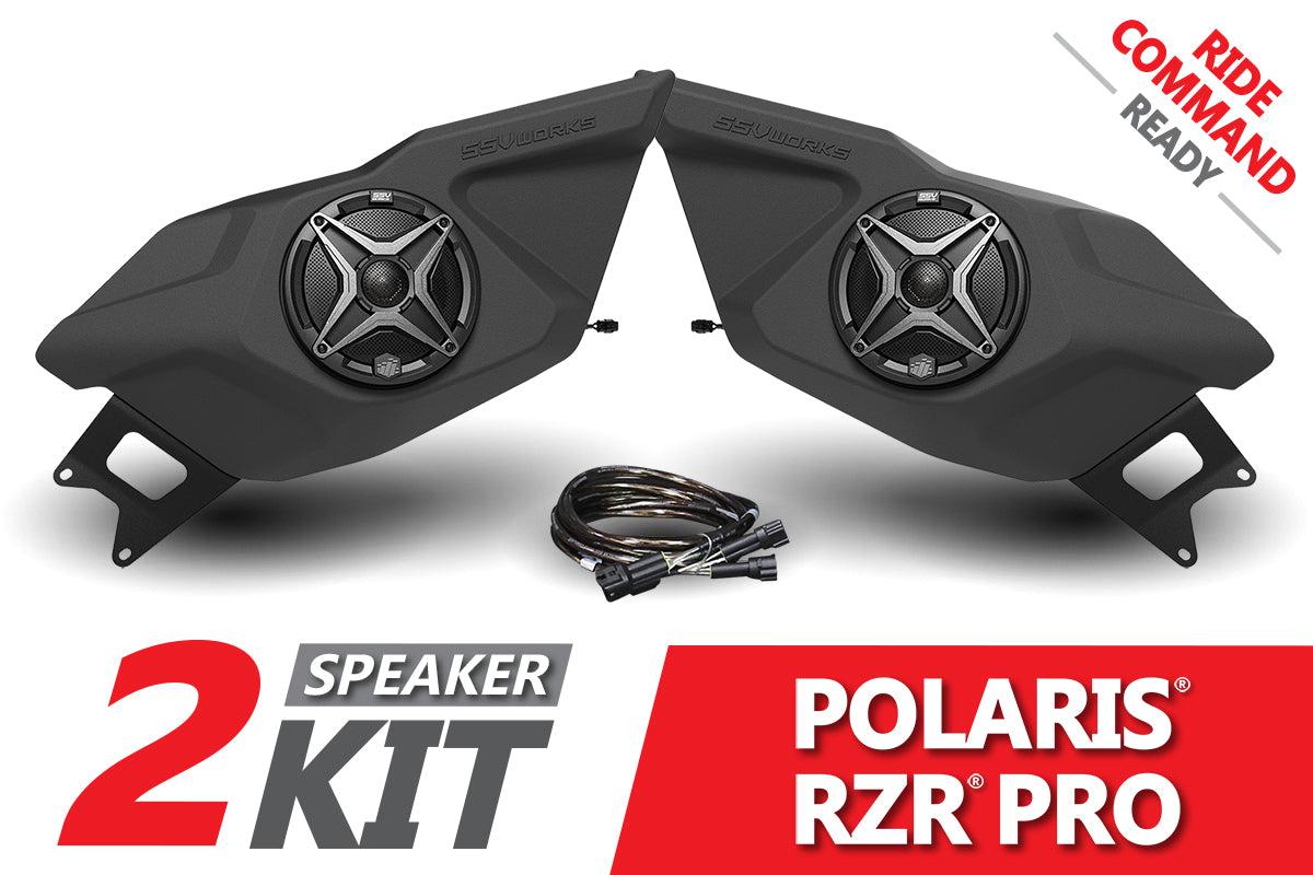 2021-2023 Polaris RZR Pro 2-Seater Door Speaker-Pods for Ride Command-SSV Works-Black Market UTV