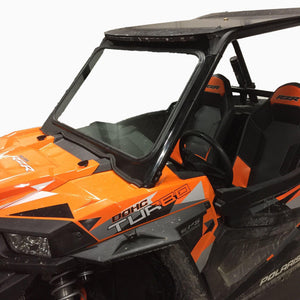 RZR Windshield-Chassis-Bent Metal Offroad-Red-With Stock Visor-Black Market UTV