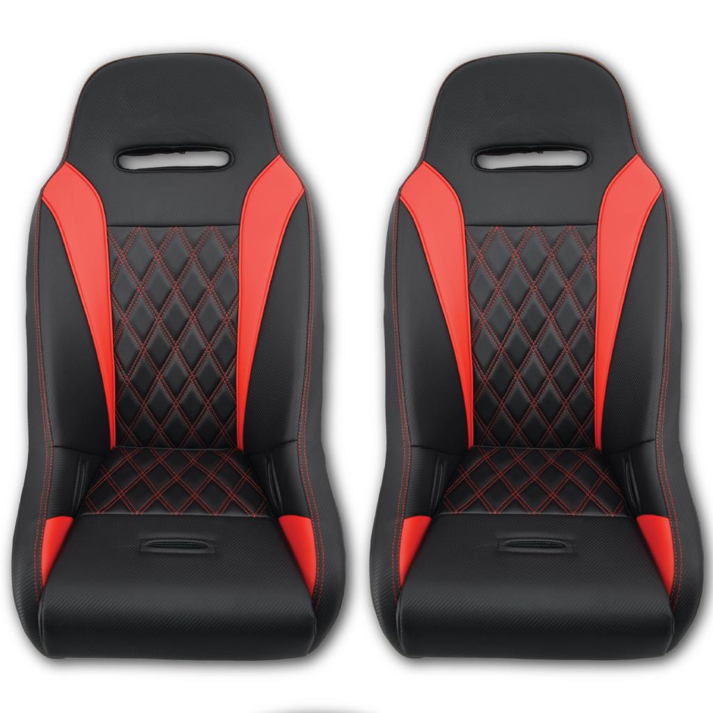 APEX SUSPENSION SEATS-Seat-Aces Racing-Black/Red-Can Am X3-Black Market UTV