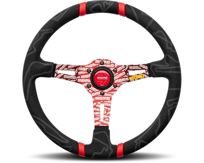 MOMO Ultra Steering Wheel 350mm-Steering Wheel-MOMO-Red-Black Market UTV