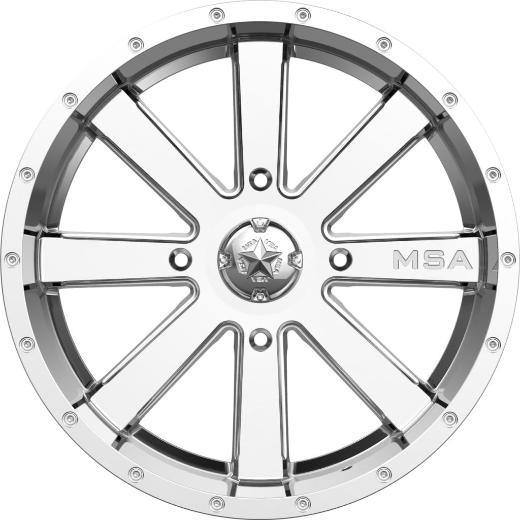 M34 Flash - Chrome-Wheels-MSA-Can-am-18x7-4+3-Black Market UTV