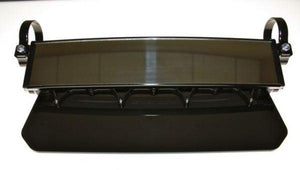 12" Panoramic Rearview Mirror w/Solid Black Sun Visor-Mirrors-Axia Alloys-Satin (raw Aluminum)-0.75"-Black Market UTV