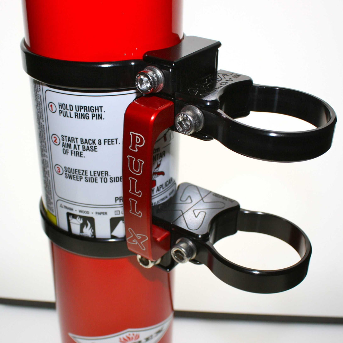 Quick Release Fire Mount w/ 2.5lb ABC Red Amerex-Safety-Axia Alloys-Satin (raw Aluminum)-0.75&quot;-Black Market UTV