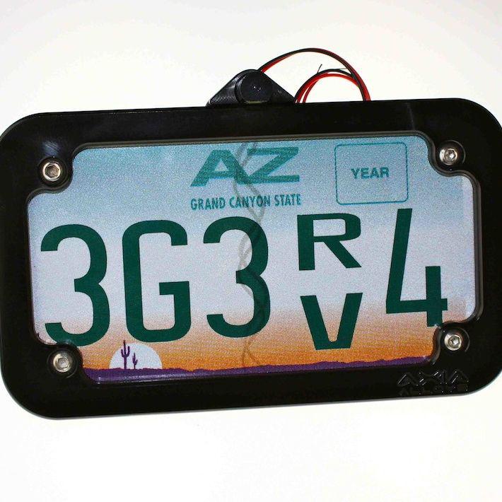 Tube Mounted LED License Plate Frame-Registration Mount-Axia Alloys-Satin (raw Aluminum)-0.75"-Black Market UTV