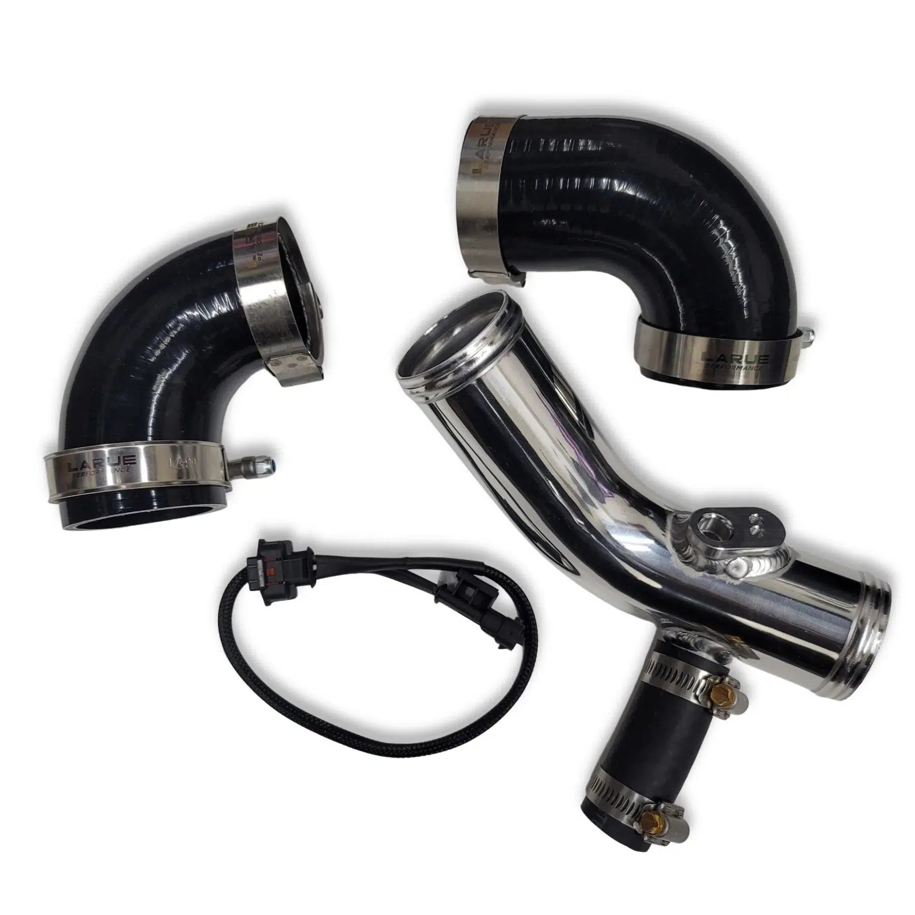 CAN-AM X3 BILLET INTAKE PLENUM SYSTEMS-Intake Plenum-Larue-3 Injectors for Stock Throttle Body-Without Charge Pipe-2020 or Newer (2.25" Intercooler Outlet)-Black Market UTV