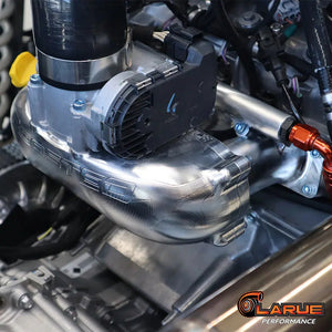 CAN-AM X3 BILLET INTAKE PLENUM SYSTEMS-Intake Plenum-Larue-3 Injectors for Stock Throttle Body-Without Charge Pipe-2020 or Newer (2.25" Intercooler Outlet)-Black Market UTV